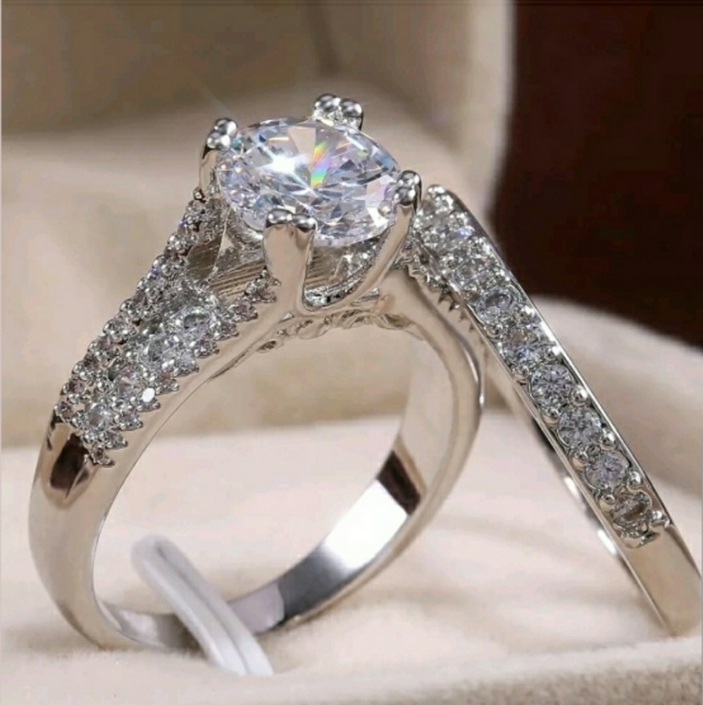 Vintage Milgrain Bridal Ring Set